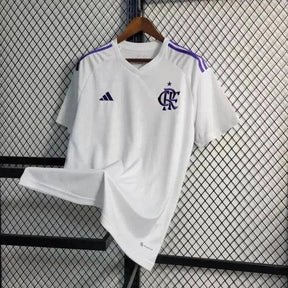 "Camisa Flamengo Goleiro 23/24 - Torcedor Masculina Branca e Roxa - Netmantos"