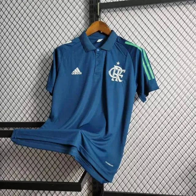 "Camisa Flamengo Polo Treino 21/22 - Torcedor Masculina Azul - Netmantos"