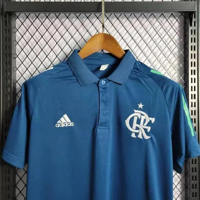 "Camisa Flamengo Polo Treino 21/22 - Torcedor Masculina Azul - Netmantos"