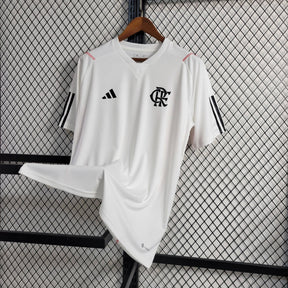 "Camisa Flamengo Treino 23/24 - Torcedor Masculina Branca - Netmantos"