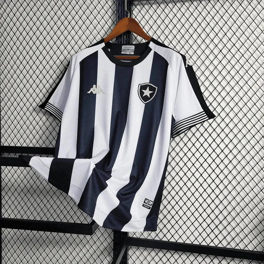 "Camisa Bota Fogo Home 21/22 - Torcedor Masculina Preta e Branca - Netmantos"