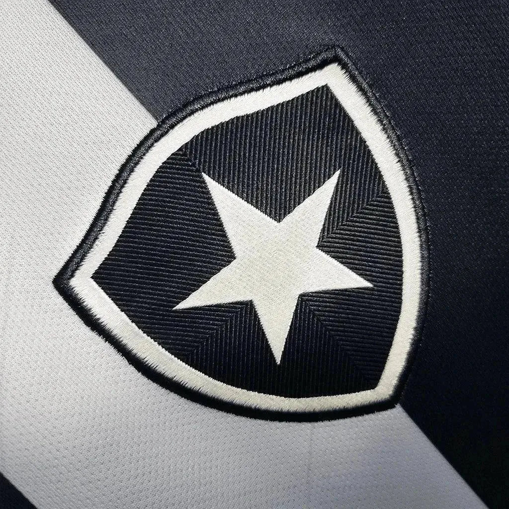 "Camisa Bota Fogo Home 21/22 - Torcedor Masculina Preta e Branca - Netmantos"