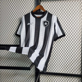 "Camisa Bota Fogo Home 23/24 - Torcedor Masculina Preta e Branca - Netmantos"