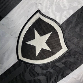 "Camisa Bota Fogo Home 23/24 - Torcedor Masculina Preta e Branca - Netmantos"