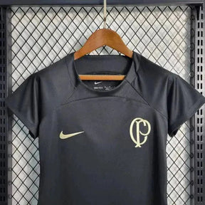 "Camisa Timão Treino 22/23 - Torcedor Feminina Preta - Netmantos"