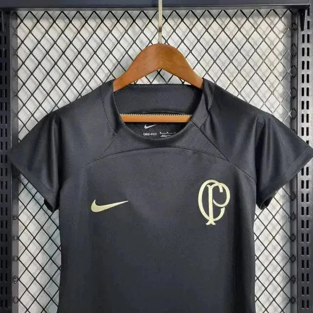 "Camisa Timão Treino 22/23 - Torcedor Feminina Preta - Netmantos"