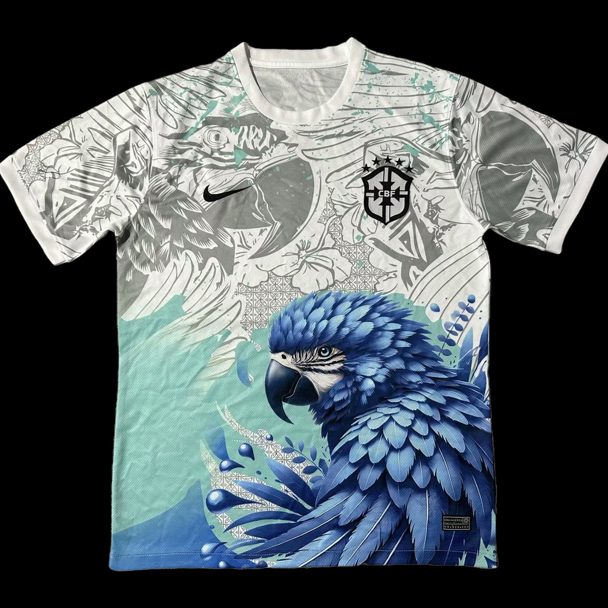"Camisa Brasil Arara Azul 25/26 - Torcedor Masculina Branca e Azul - Netmantos"