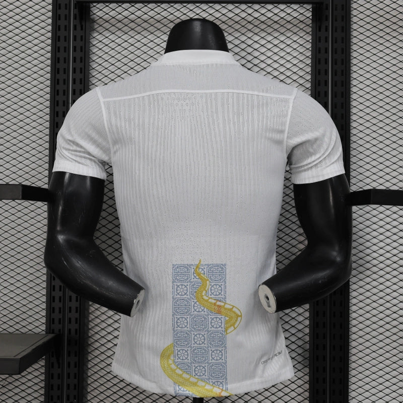 "Camisa Tottenham Cobra Dourada 25/26 - Jogador Masculina Branca - Netmantos"