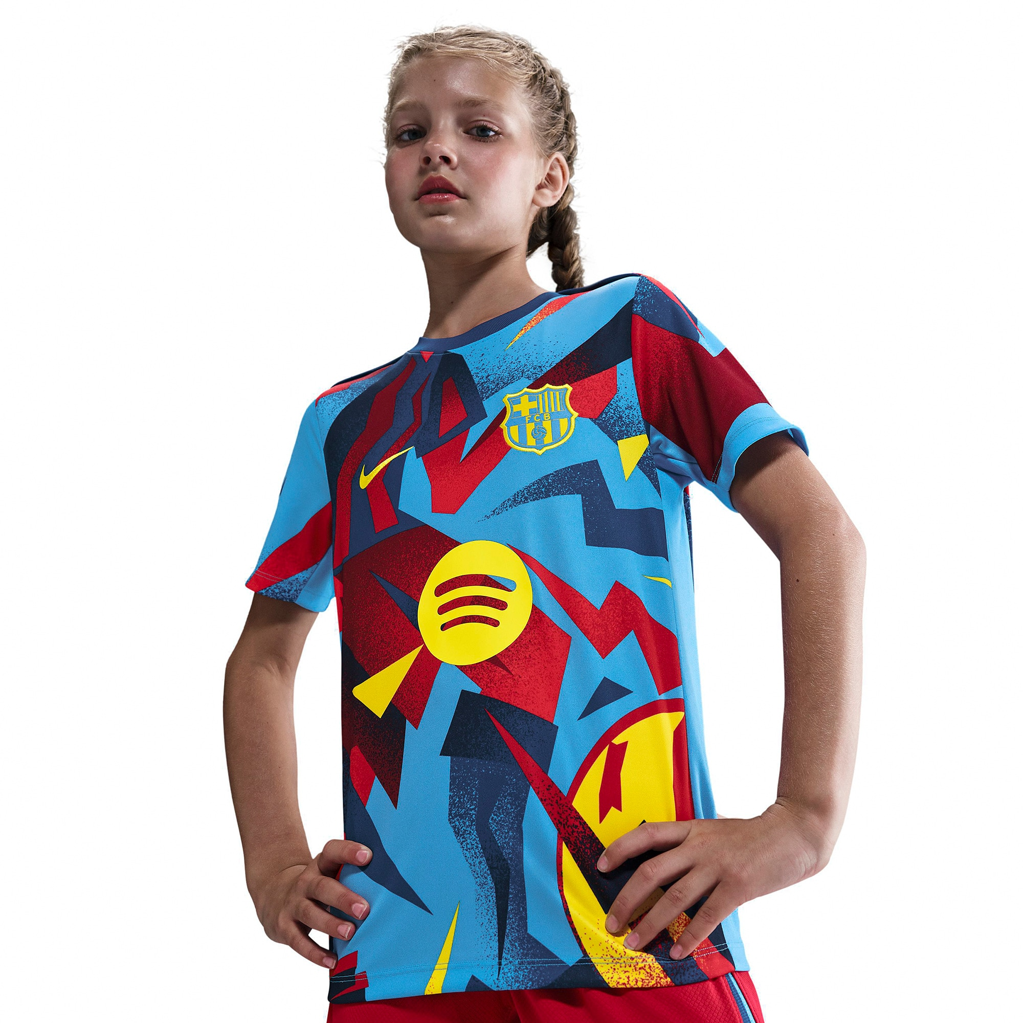 Barcelona 25/26 Pre-Match Fourth Kids Shirt Kit