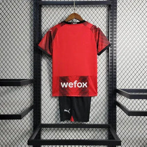 Camisa AC Milan Home 23/24 - Torcedor Infantil Vermelha - Netmantos
