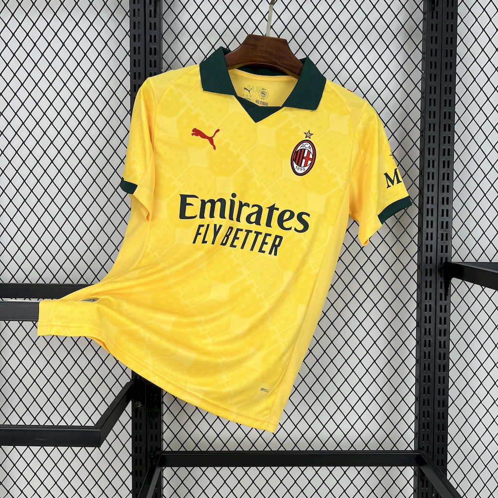 AC Milan Third Away Shirt 25/26 - Men's Fan Yellow