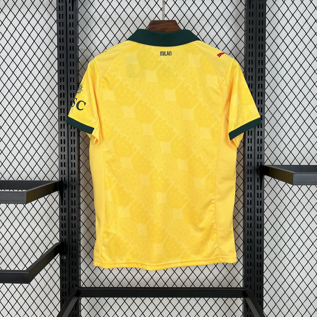AC Milan Third Away Shirt 25/26 - Men's Fan Yellow