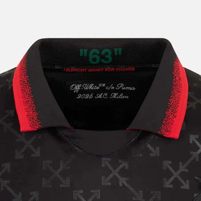 Camisa AC Milan x Off-White™ Fourth 25/26 - Torcedor Masculina Preta - Netmantos