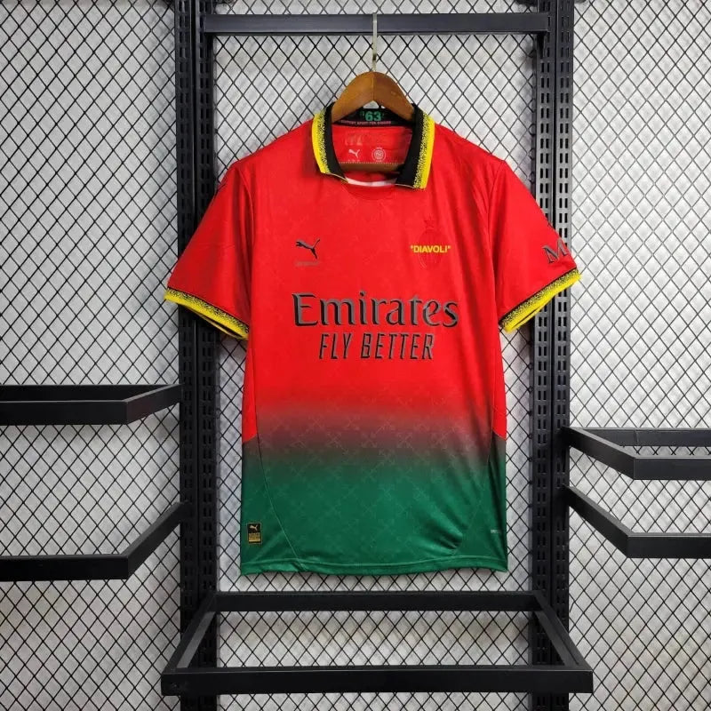 Camisa AC Milan x Off-White™ Fourth 25/26 - Torcedor Masculina Vermelha - Netmantos