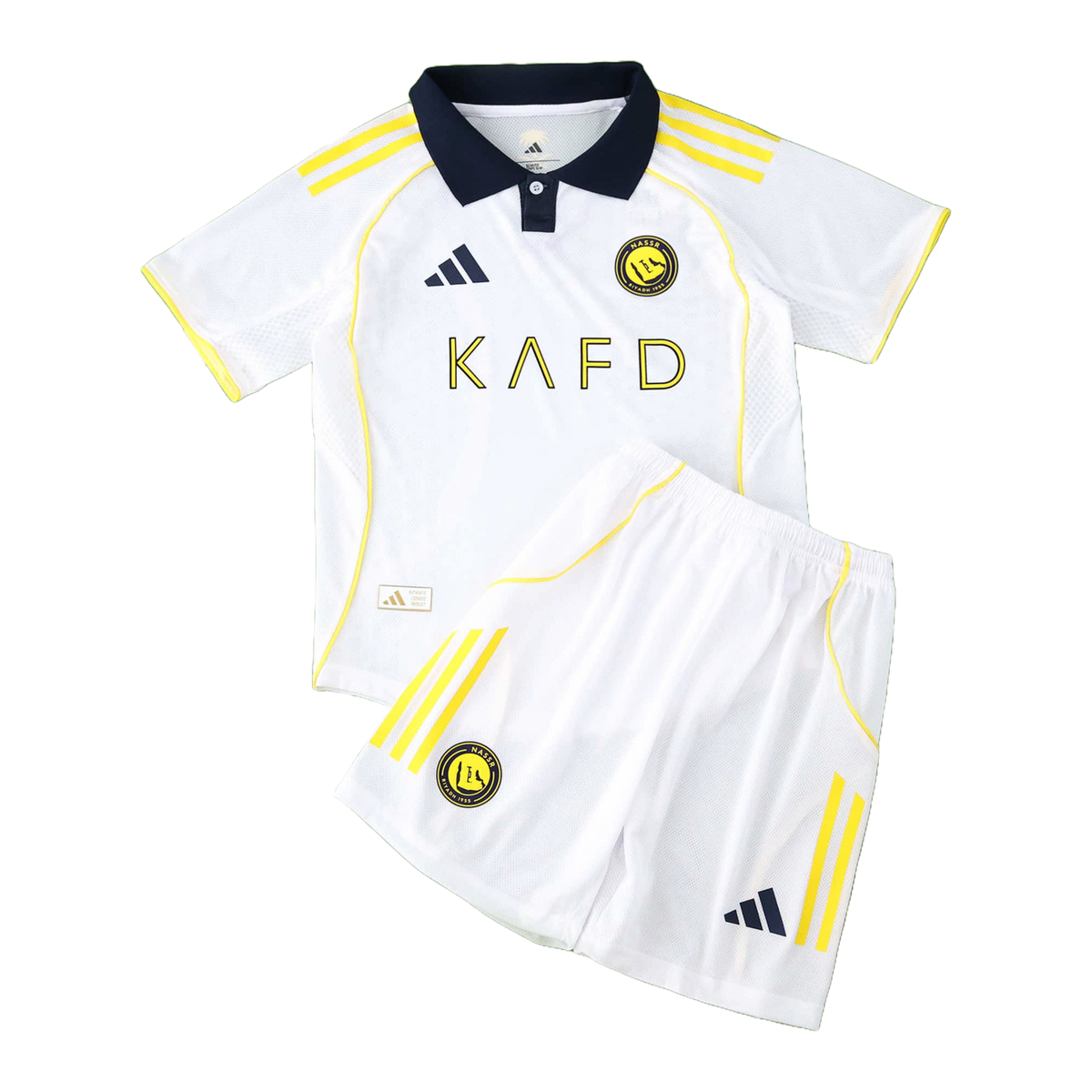 Al-Nassr Third Away Shirt 25/26 - White and Yellow Kids Fan Shirt