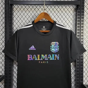 Camisa Argentina BALMAIN 24/25 - Torcedor Masculina Refletiva Preta - Netmantos