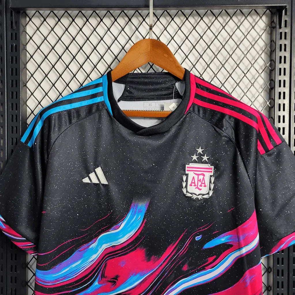 Camisa Argentina Edição Comemorativa 23/24 - Torcedor Masculina Preta e Roxa - Netmantos