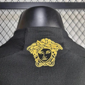 Camisa Arsenal VERSACE 24/25 - Jogador Masculina Preta - Netmantos