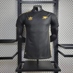 Camisa Arsenal VERSACE 24/25 - Jogador Masculina Preta - Netmantos