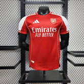 Arsenal Home Shirt 25/26 - Mens Player Red &amp; White