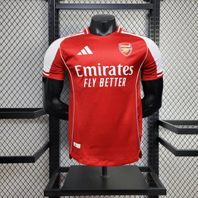 Arsenal Home Shirt 25/26 - Mens Player Red &amp; White