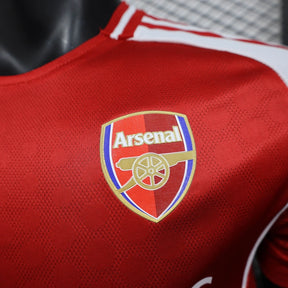 Arsenal Home Shirt 25/26 - Mens Player Red &amp; White