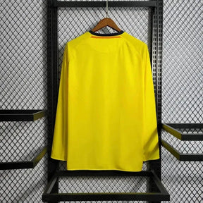 Camisa Barcelona Away Retrô 2008/09 - Torcedor Masculina Amarela Manga Longa - Netmantos