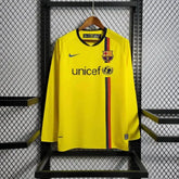 Camisa Barcelona Away Retrô 2008/09 - Torcedor Masculina Amarela Manga Longa - Netmantos