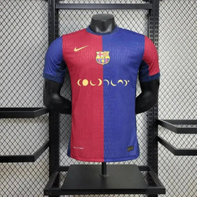 Camisa Barcelona COLDPLAY Home 24/25 - Jogador Masculina Azul e Vermelho - Netmantos