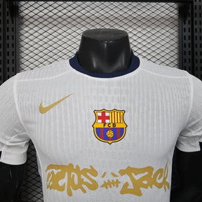 Maglia TRAVIS SCOTT 25/26 Barcellona - Uomo Bianco e Oro