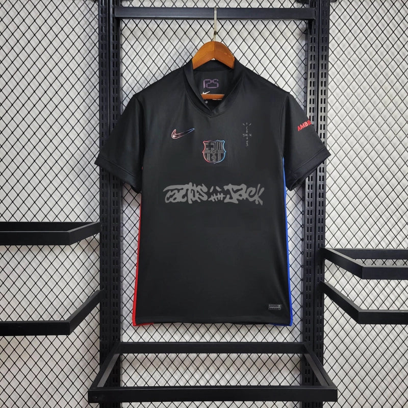 Barcelona TRAVIS SCOTT Away 24/25 Shirt - Men's Fan Black