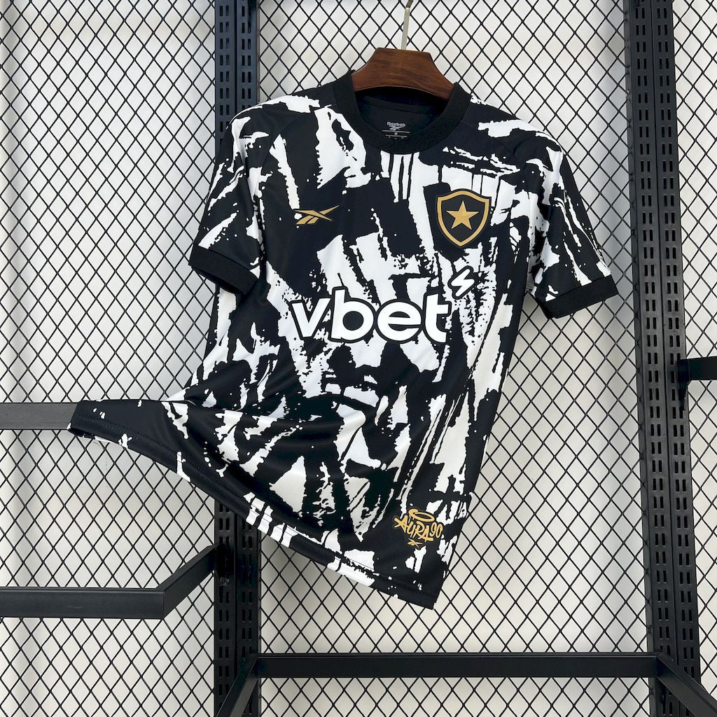 Bota Fogo Fourth Away Shirt 25/26 - Men's Fan Black and White