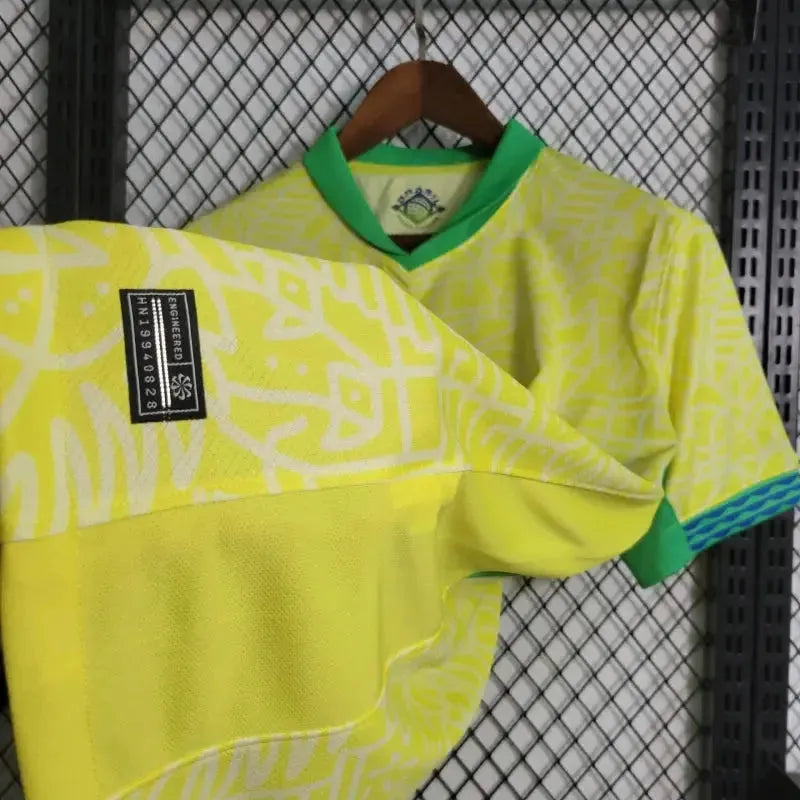 Camisa Brasil Home 24/25 - Torcedor Masculina Amarela - Netmantos