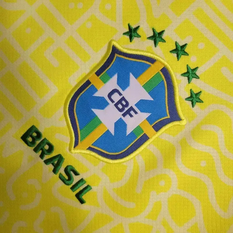 Camisa Brasil Home 24/25 - Torcedor Masculina Amarela - Netmantos