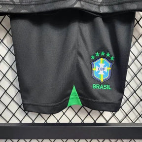 Camisa Brasil Leopardo 22/23 - Torcedor Infantil Preta e Verde - Netmantos