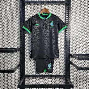 Camisa Brasil Leopardo 22/23 - Torcedor Infantil Preta e Verde - Netmantos
