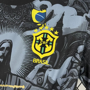 Camisa Brasil x STUSSY Cristo Redentor - Torcedor Masculina Preta - Netmantos
