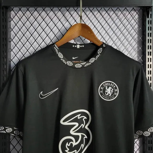 Camisa Chelsea Concept 22/23 - Torcedor Masculina Preta - Netmantos
