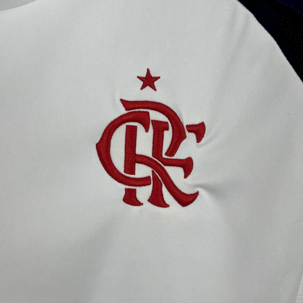 Flamengo Away Shirt 25/26 - Women's White Fan Shirt + Sponsorships