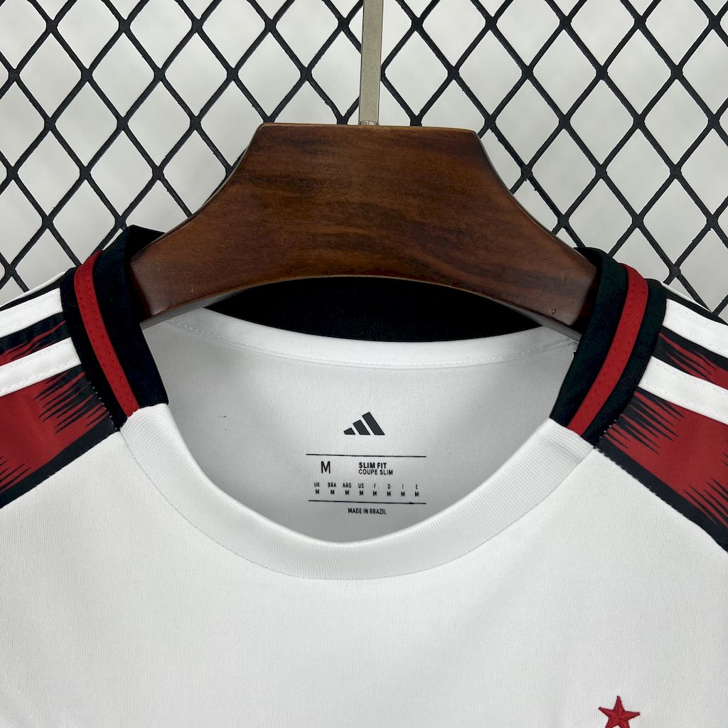 Flamengo Away Shirt 25/26 - Women's White Fan Shirt + Sponsorships