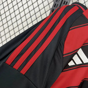 Camisa Flamengo Home 25/26 - Torcedor Masculina Manga Longa Preta e Vermelha - Netmantos