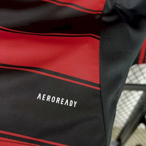 Camisa Flamengo Home 25/26 - Torcedor Masculina Manga Longa Preta e Vermelha - Netmantos