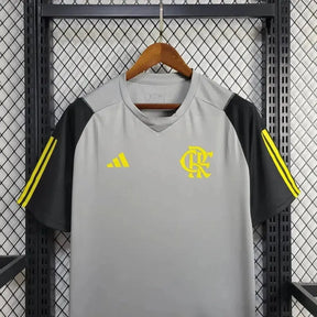 Camisa Flamengo Treino 24/25 - Torcedor Masculina Cinza, Amarela e Preta - Netmantos