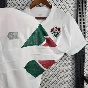 Camisa Fluminense Away 24/25 - Torcedor Masculina Branca + Patches Libertadores + Patrocínios - Netmantos