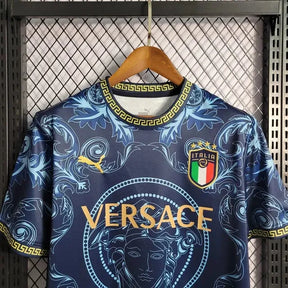 Camisa Itália x Versace 23/24- Torcedor Masculina Azul - Netmantos