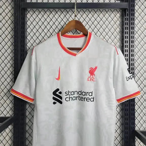 Camisa Liverpool Away II 24/25 - Torcedor Masculina Branca e Vermelha - Netmantos