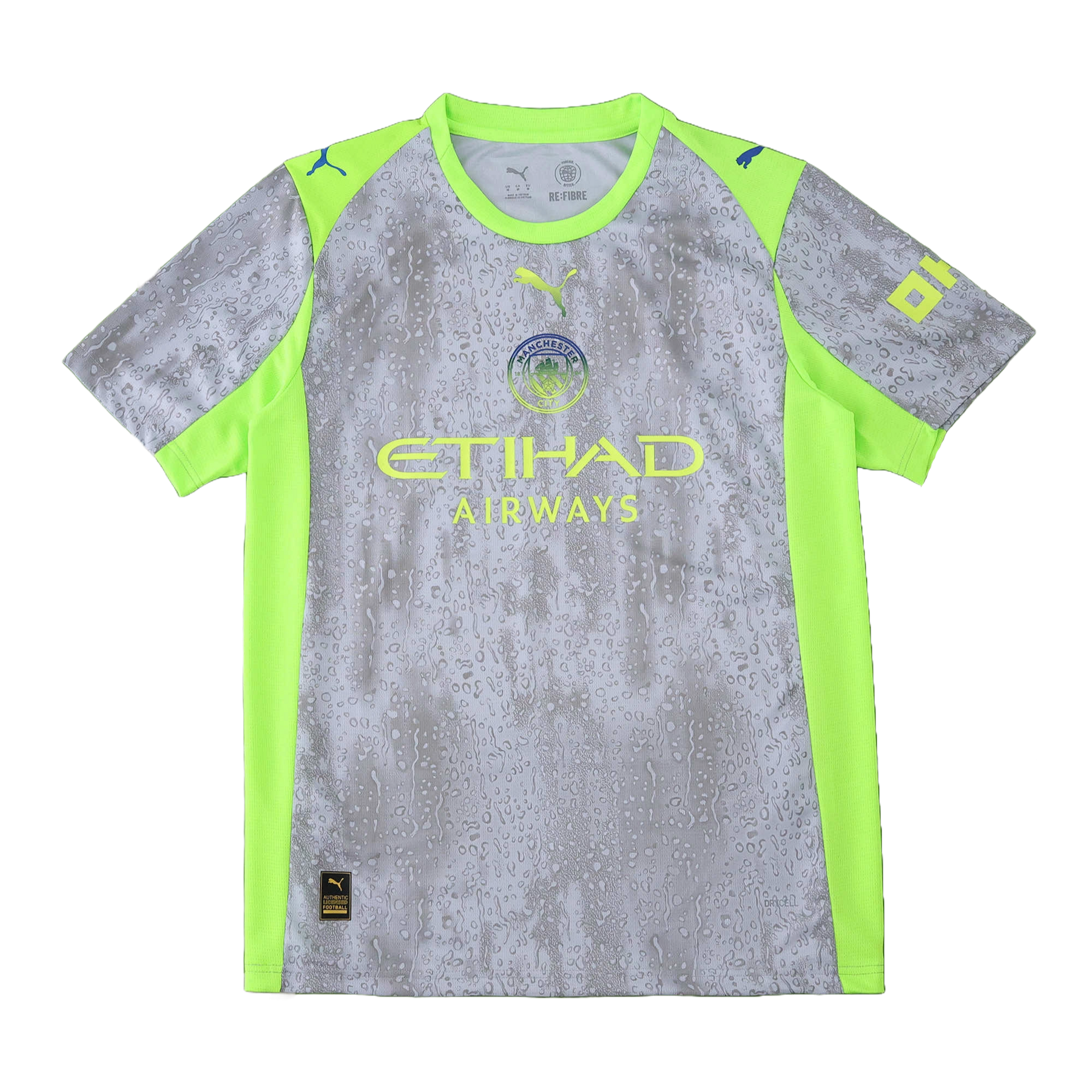 Manchester City Third Away Shirt 25/26 - Men's Fan Shirt Grey and Green