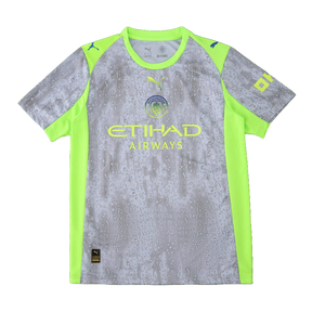 Manchester City Third Away Shirt 25/26 - Men's Fan Shirt Grey and Green