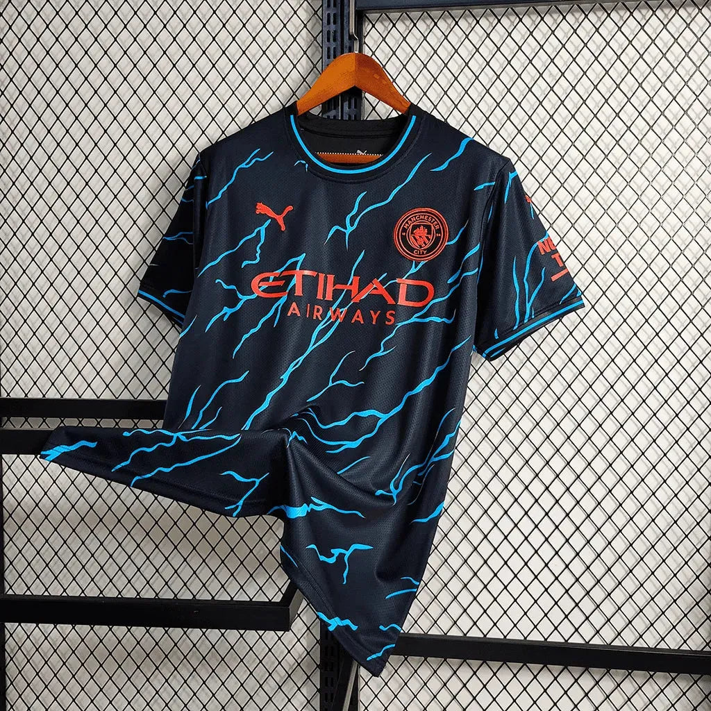 Camisa Manchester City Treino 23/24 - Torcedor Masculina Preta e Azul - Netmantos