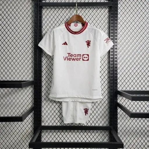 Camisa Manchester United Away 23/24 - Torcedor Infantil Branca - Netmantos